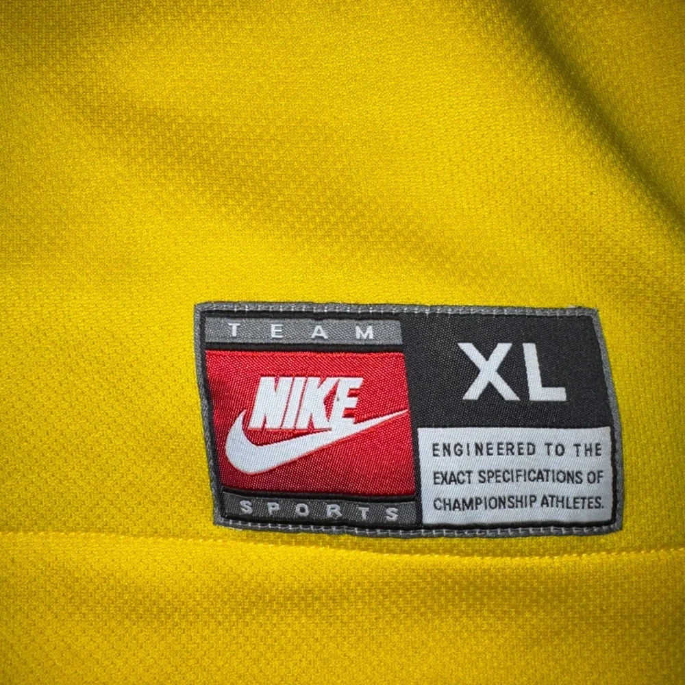 Nike Michigan Wolverines Jersey Mens XL Yellow Good V-Neck Mesh NCAA Vintage